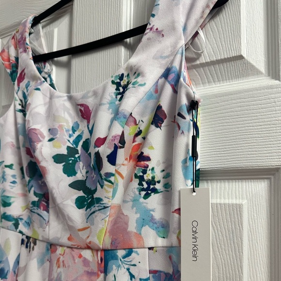 NWT CALVIN KLEIN Floral Garden Party Dress Size 8 - Picture 7 of 12